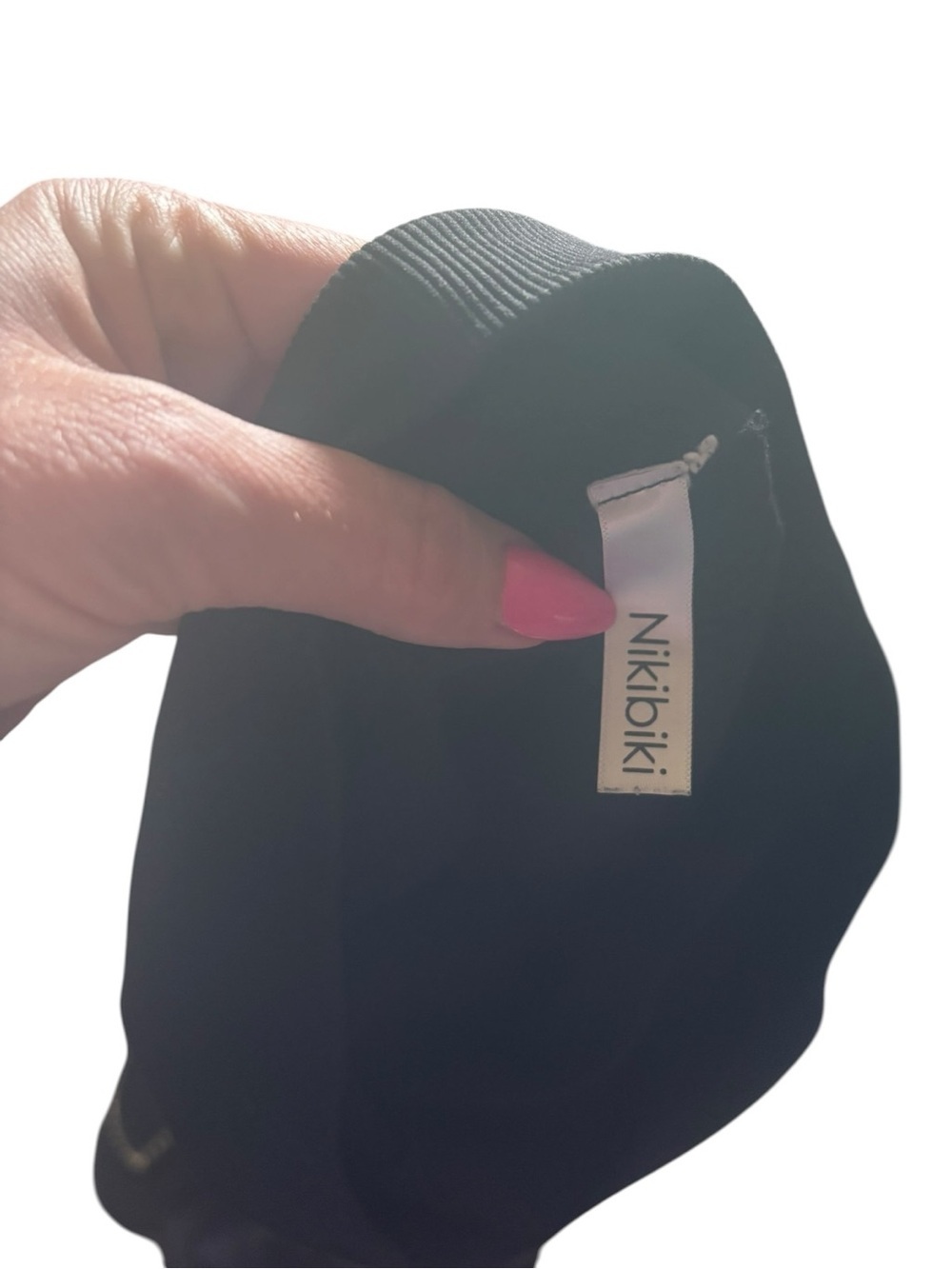 NikiBiki High-Waist Black Seamless Bike Shorts One Size (OS) - Picture 4 of 4